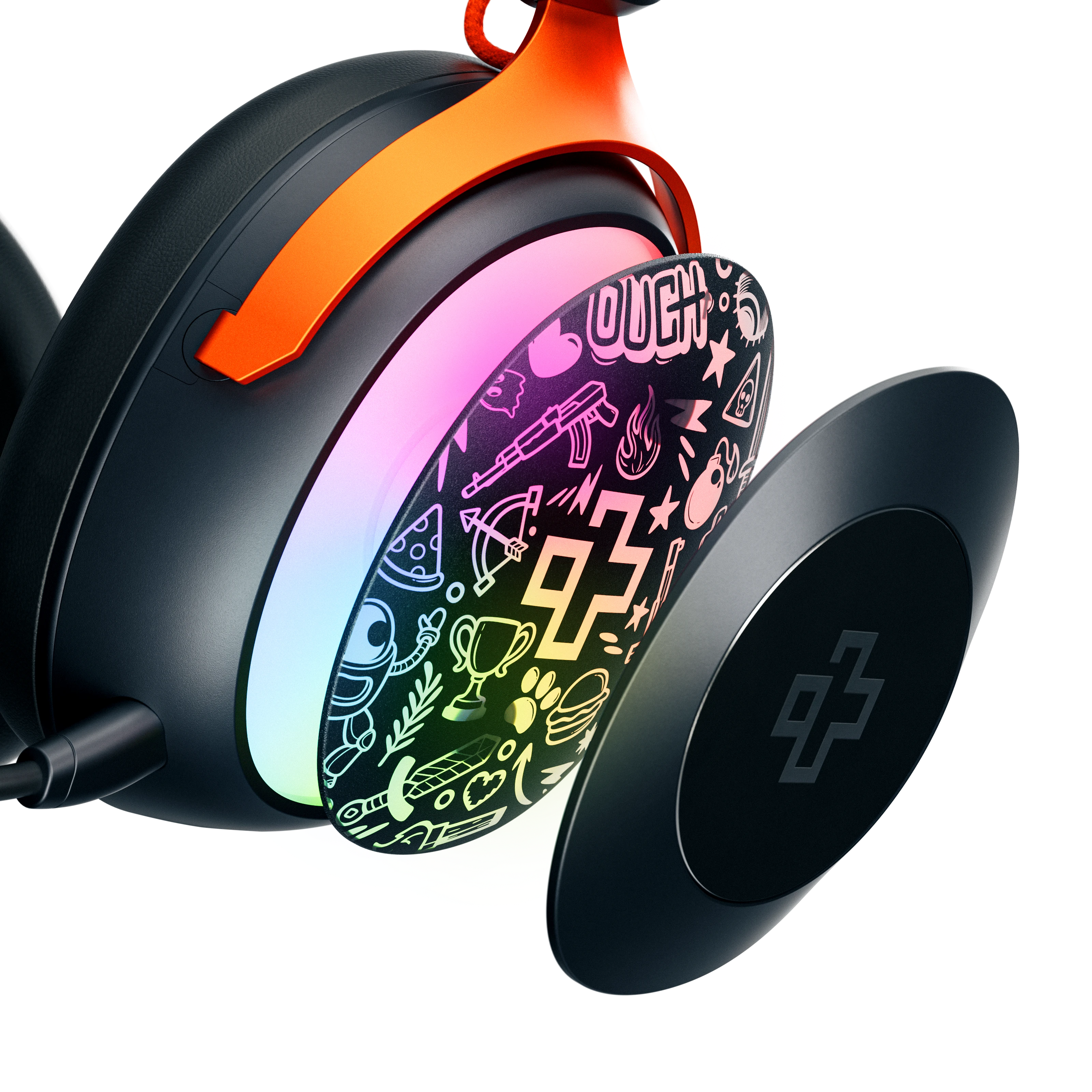 Casti gaming wireless QwertyKey Pulse, Trio Mode, RGB, Software, Micro