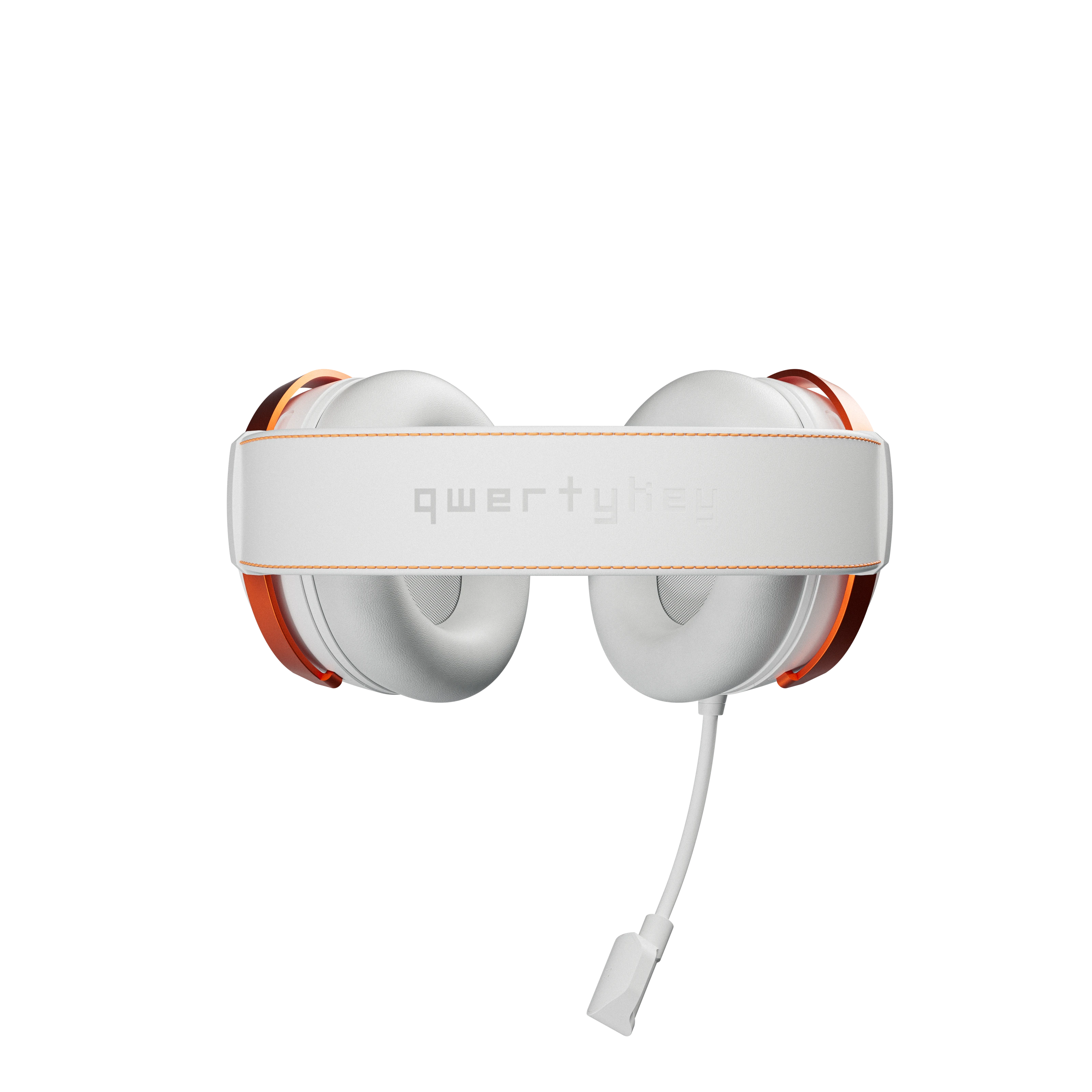 Casti gaming wireless QwertyKey Pulse Albe, Trio Mode, RGB, Software, Microfon cu functie de Noise Canceling cu AI