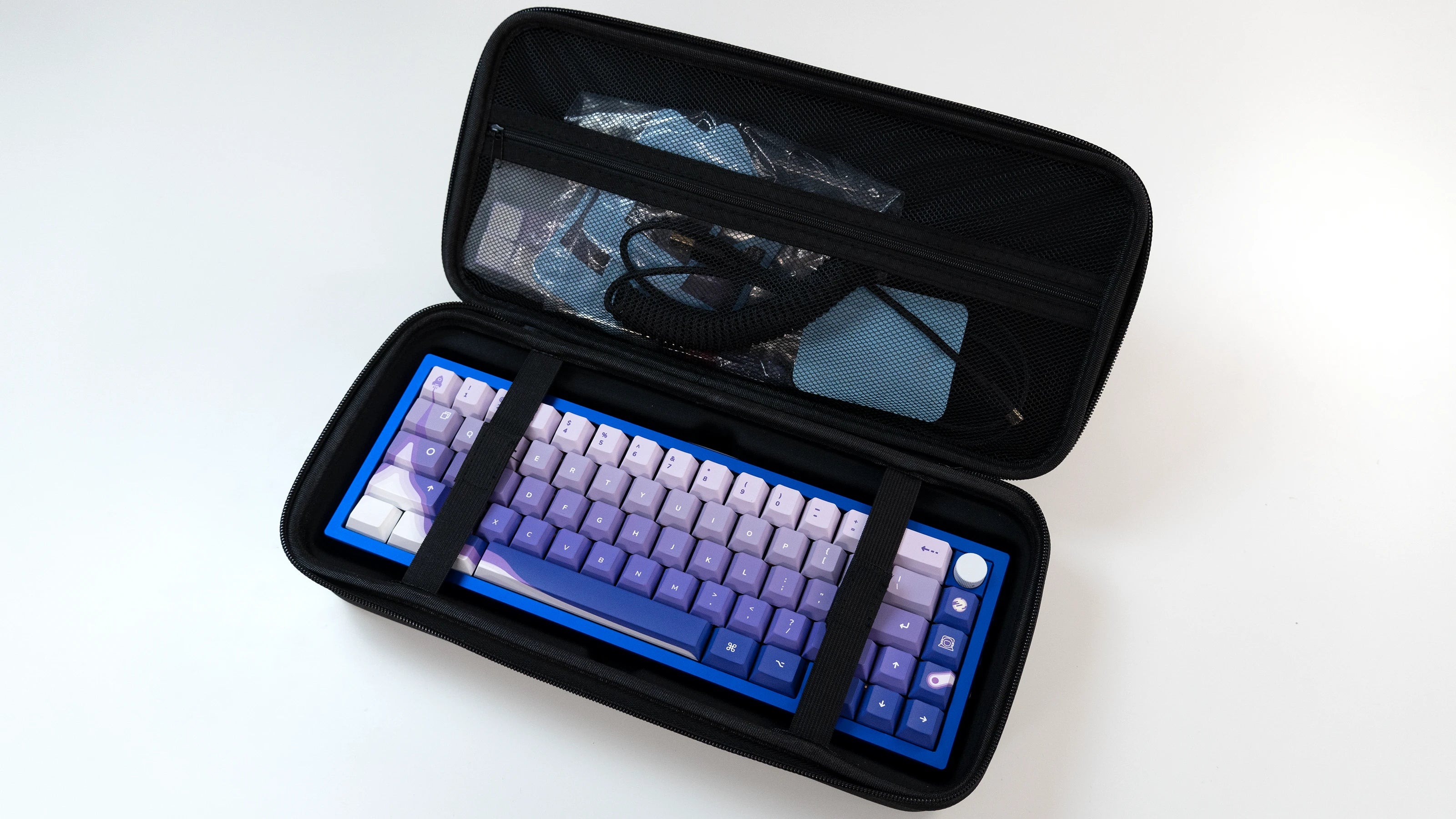 QwertyKey x Meletrix Zoom65 V3 Liftoff, tastatura Aluminiu custom, Blu