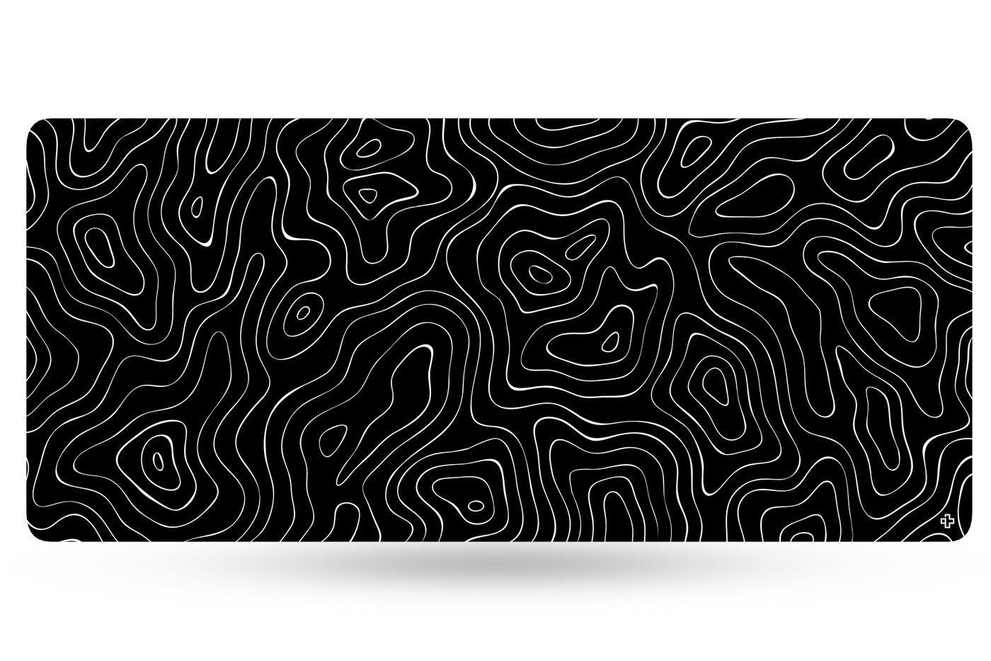 Deskmat Topographic Negru