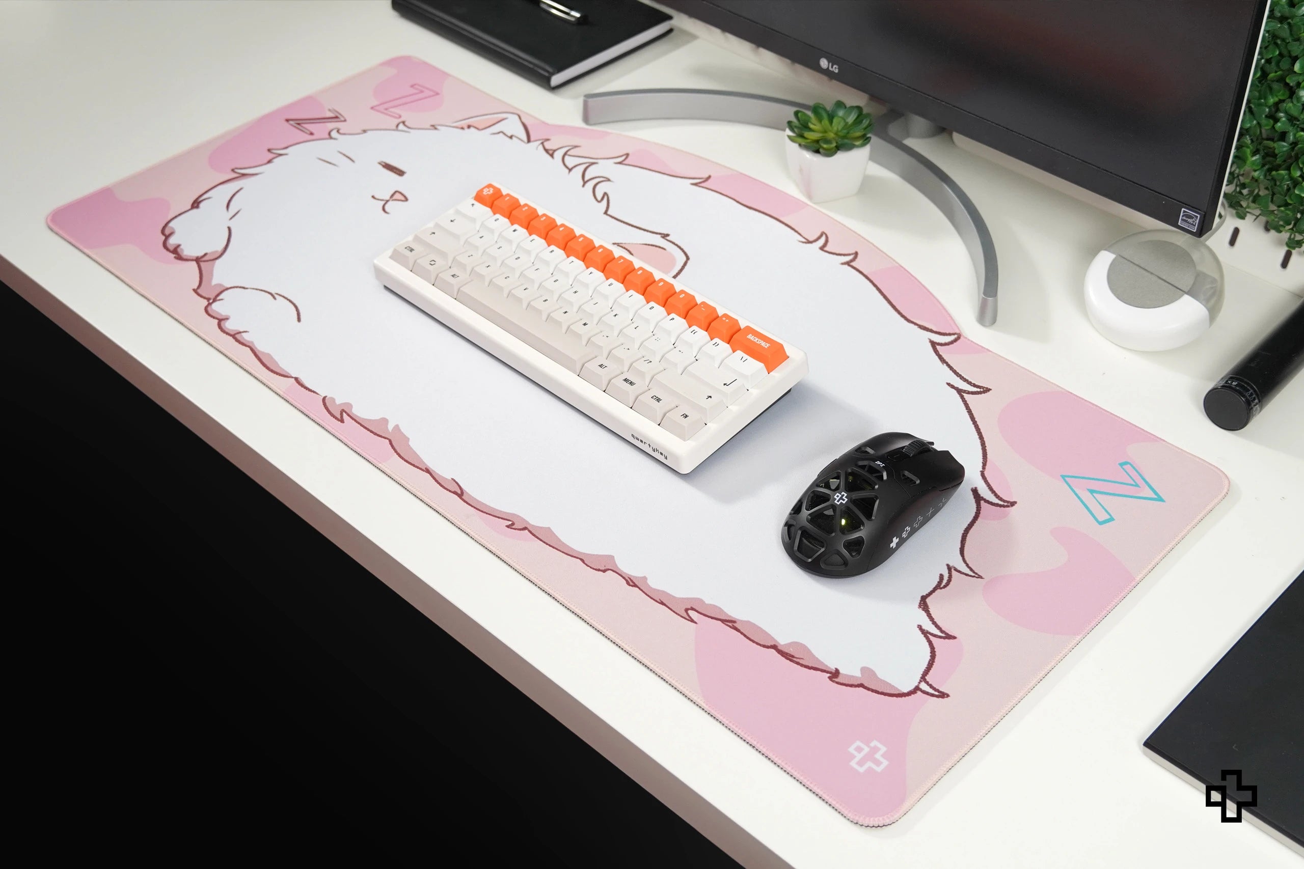 Deskmat Mousepad QwertyKey Bliss Pisica 4mm margini cusute