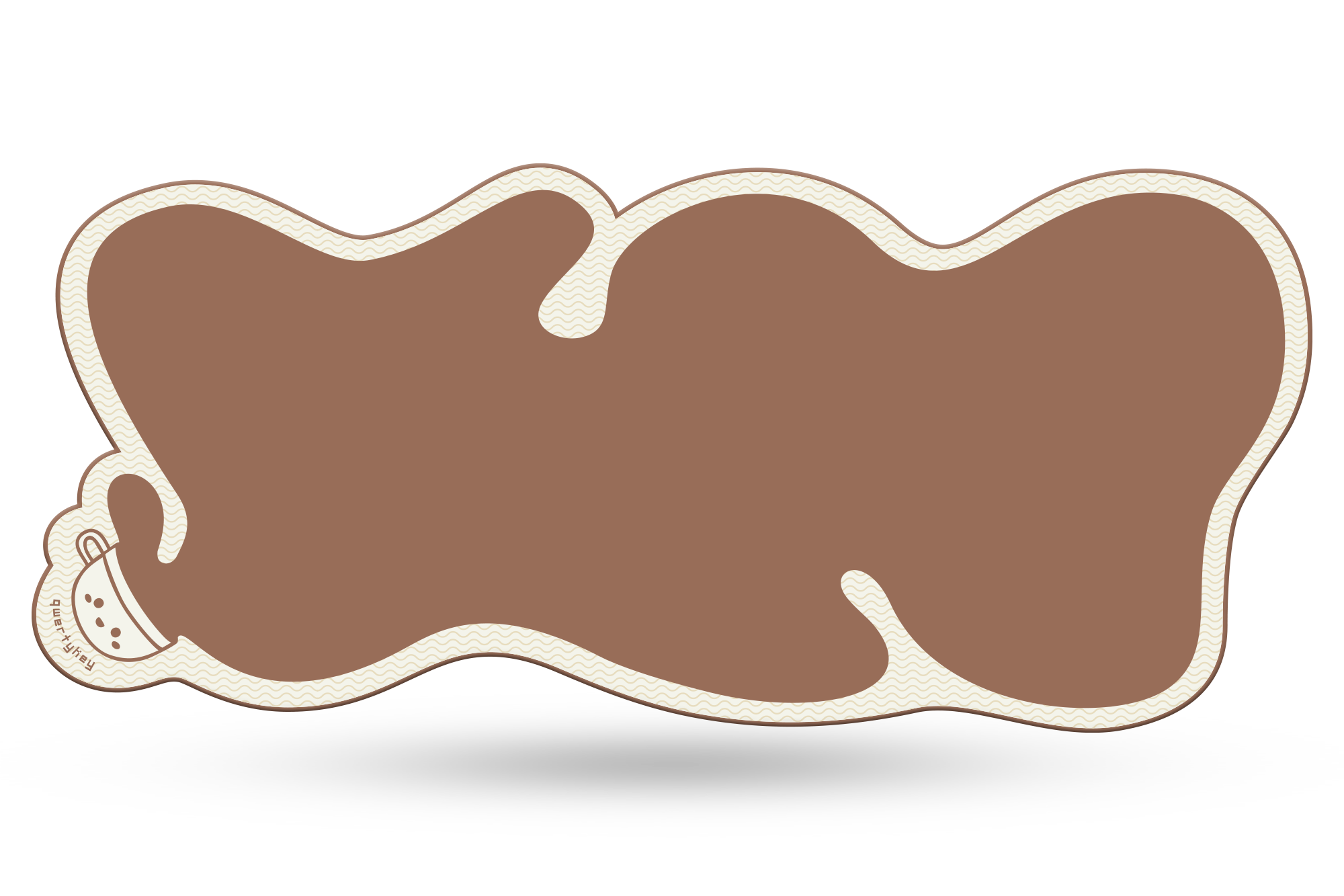 Deskmat Mousepad Coffee 4mm margini cusute