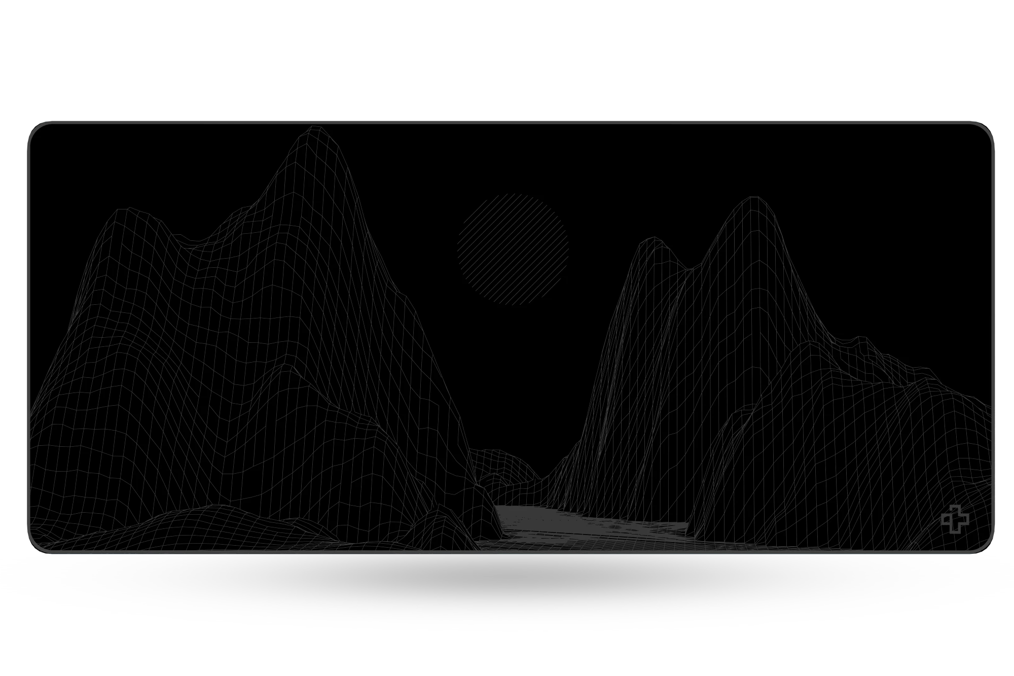 Deskmat Mousepad Flow Dark Negru 4mm margini cusute