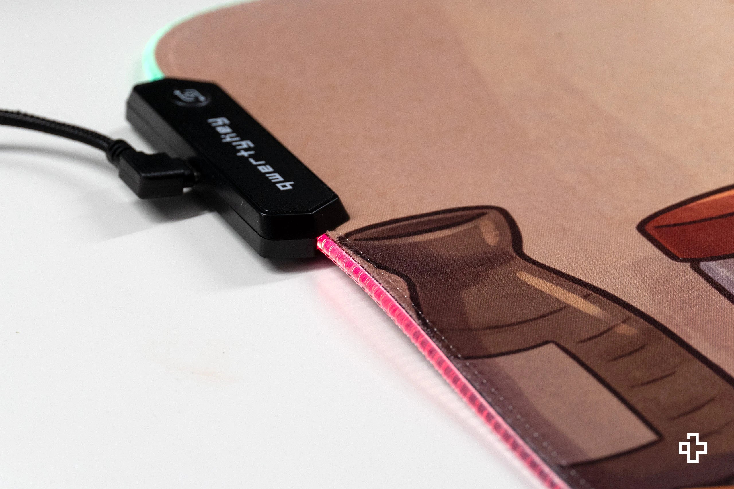 Deskmat Mousepad Lucky Neko Ramen RGB 4mm margini cusute