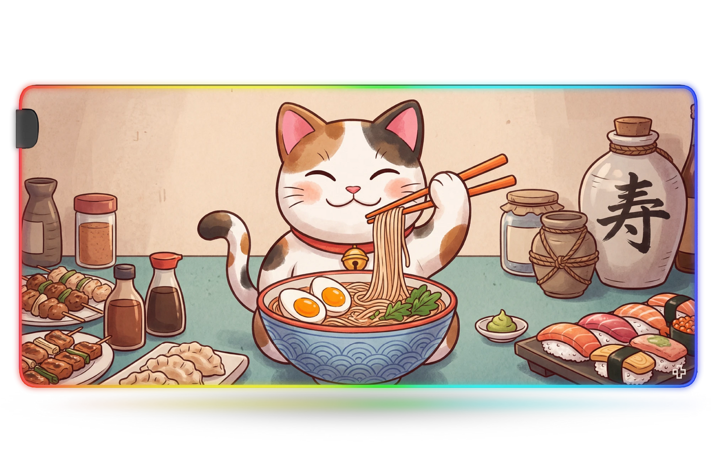 Deskmat Lucky Neko Ramen