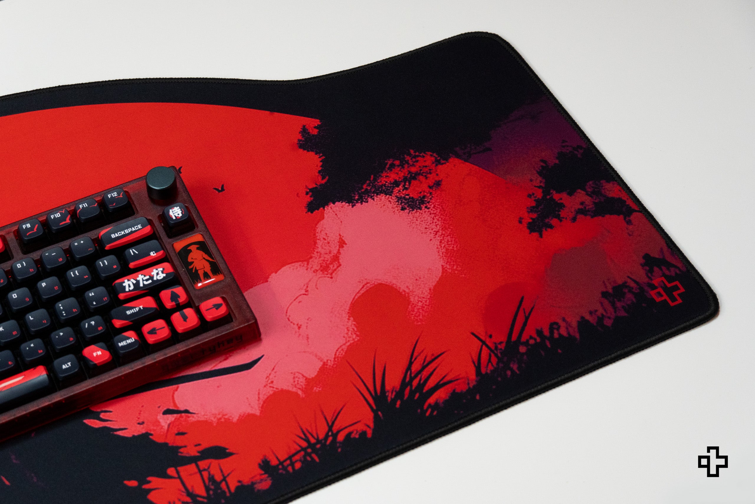 Deskmat Mousepad QwertyKey Samurai 4mm margini cusute