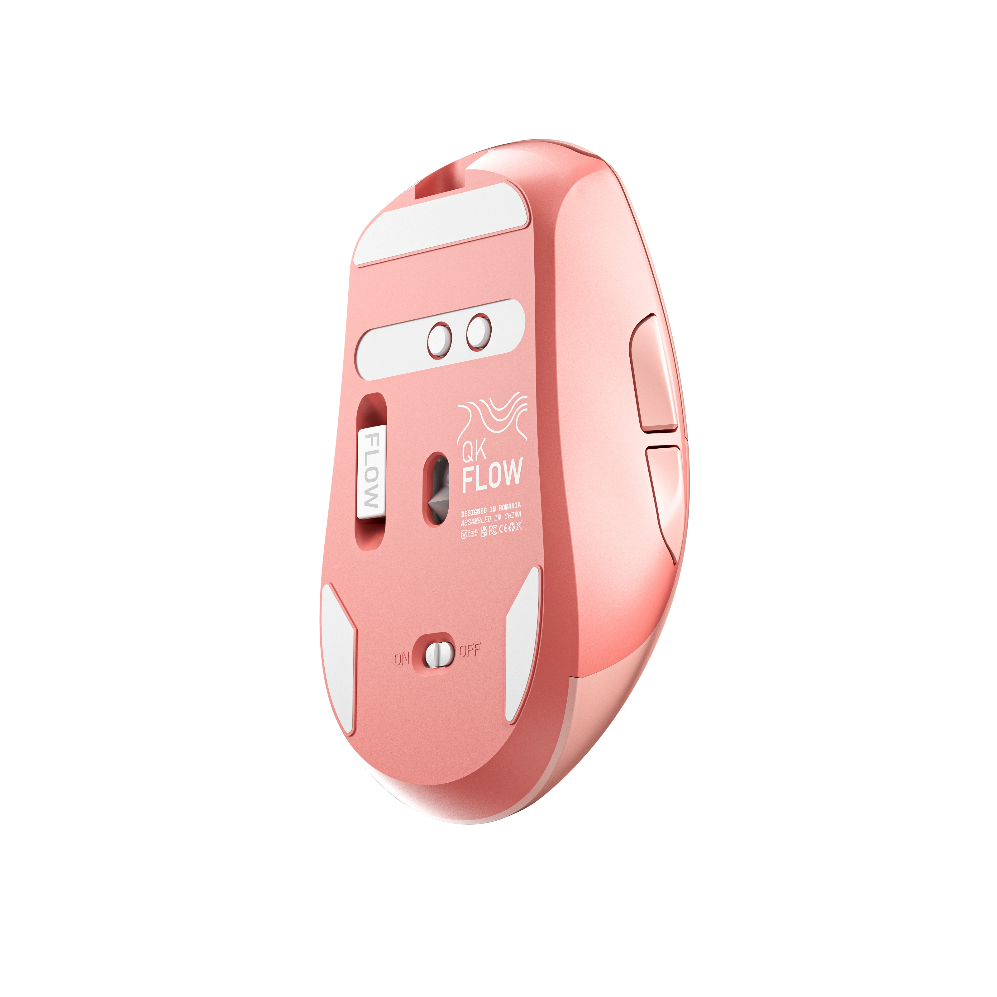 Mouse QwertyKey Flow Office Bluetooth Wireless RGB Roz