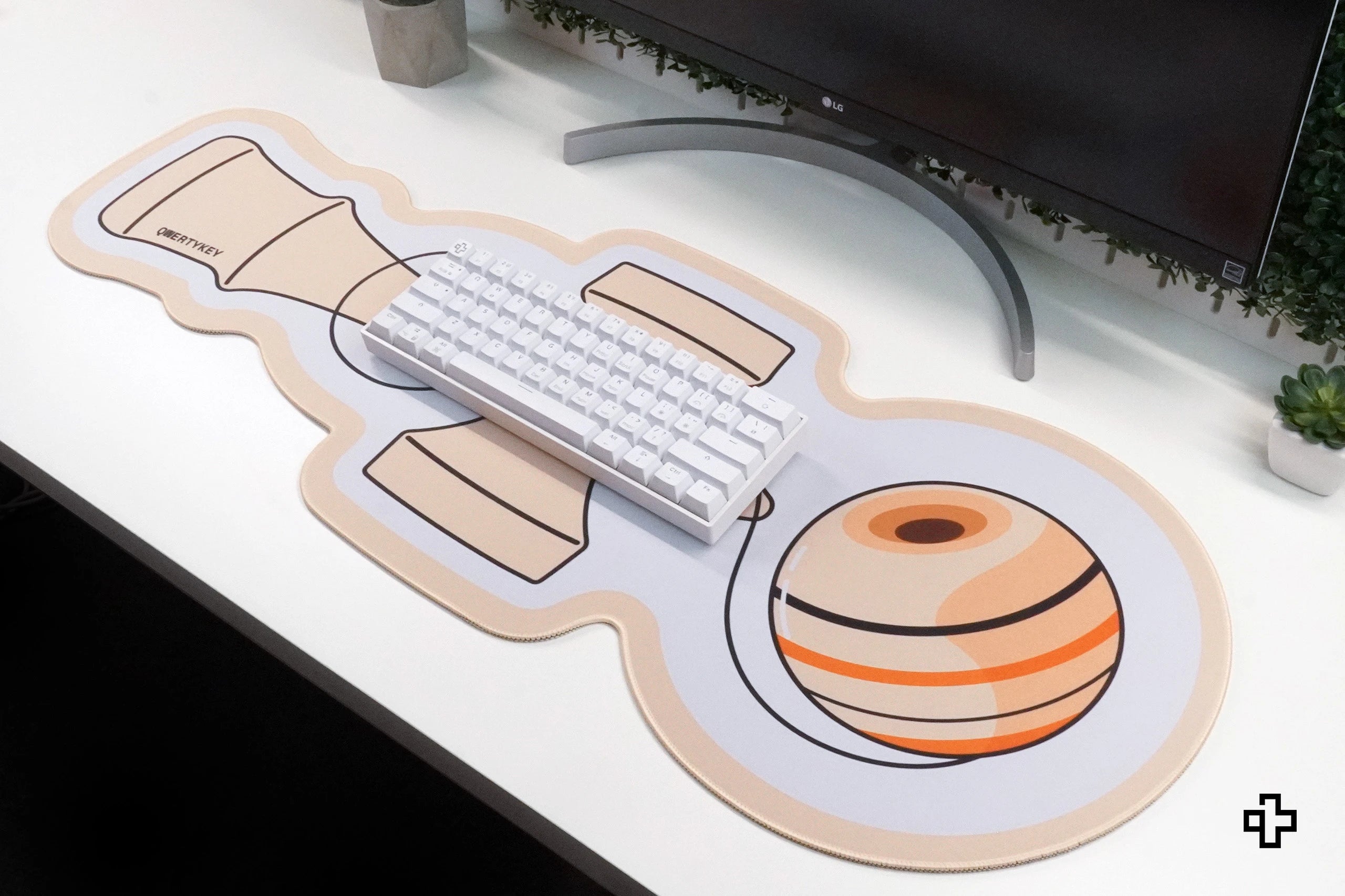 Deskmat Mousepad QwertyKey Kendama 4mm margini cusute