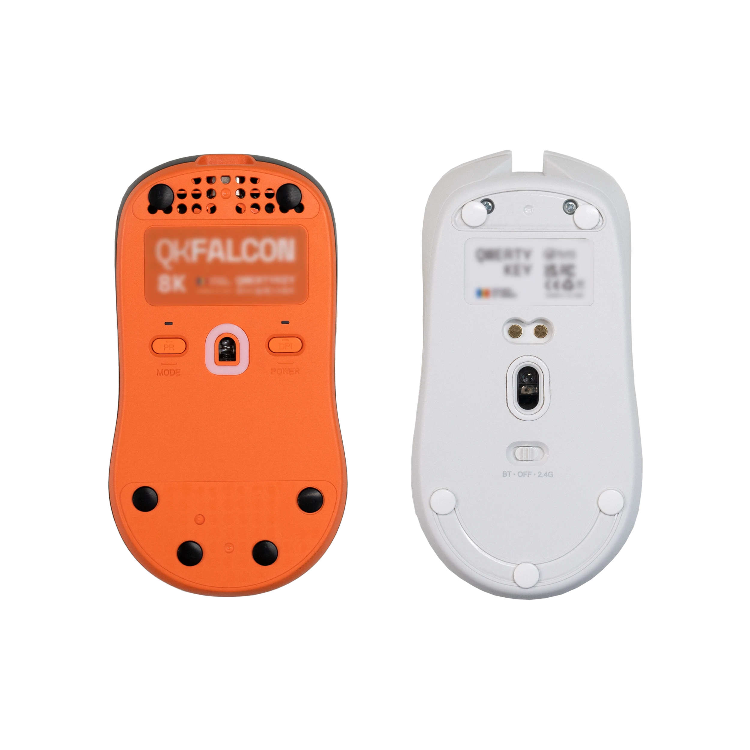 QwertyKey Glass Mouse Skates 40 Dots | PTFE + UPE