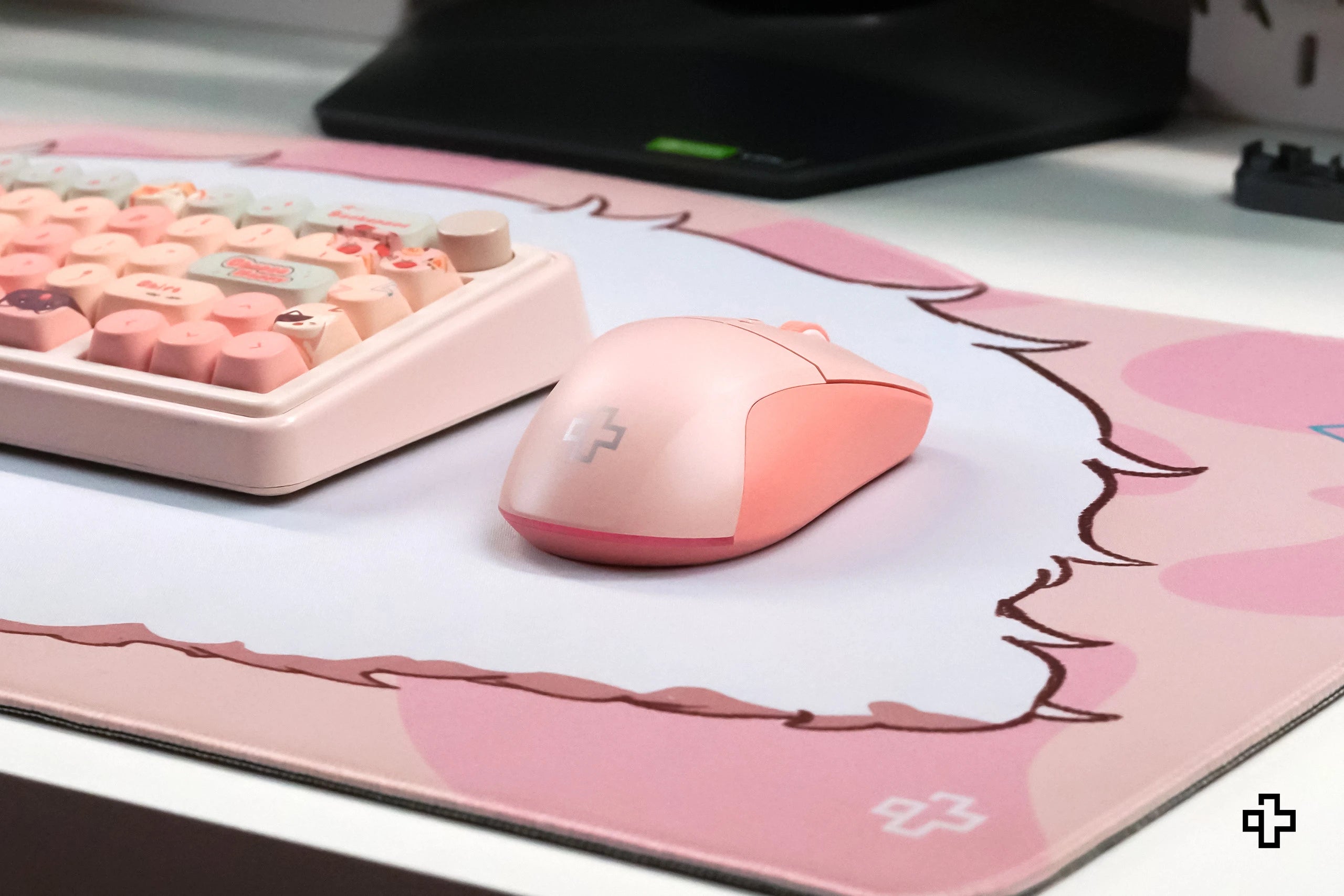 Mouse QwertyKey Flow Office Bluetooth Wireless RGB Roz