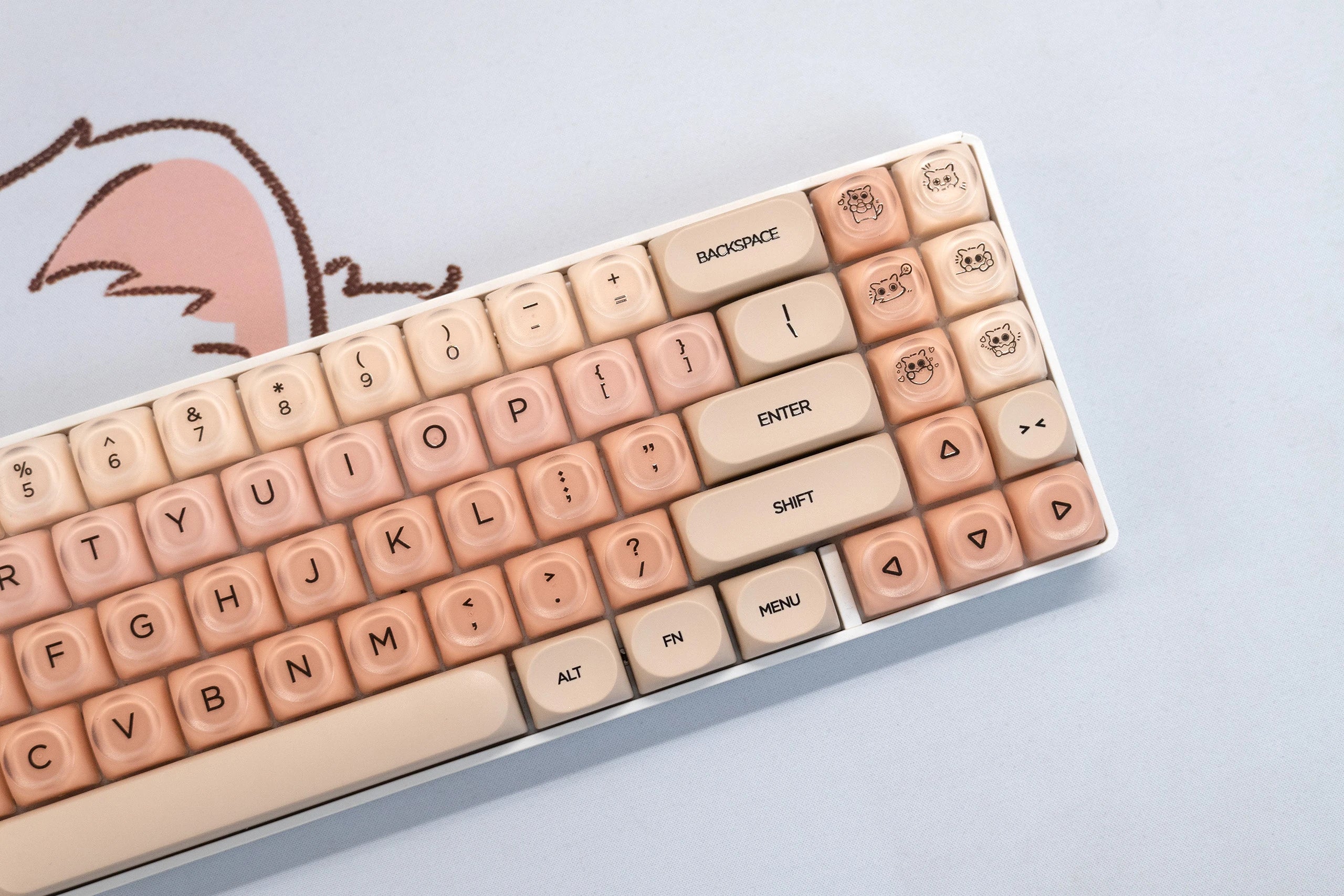 Set Taste QwertyKey Peach Cream Profil HOA
