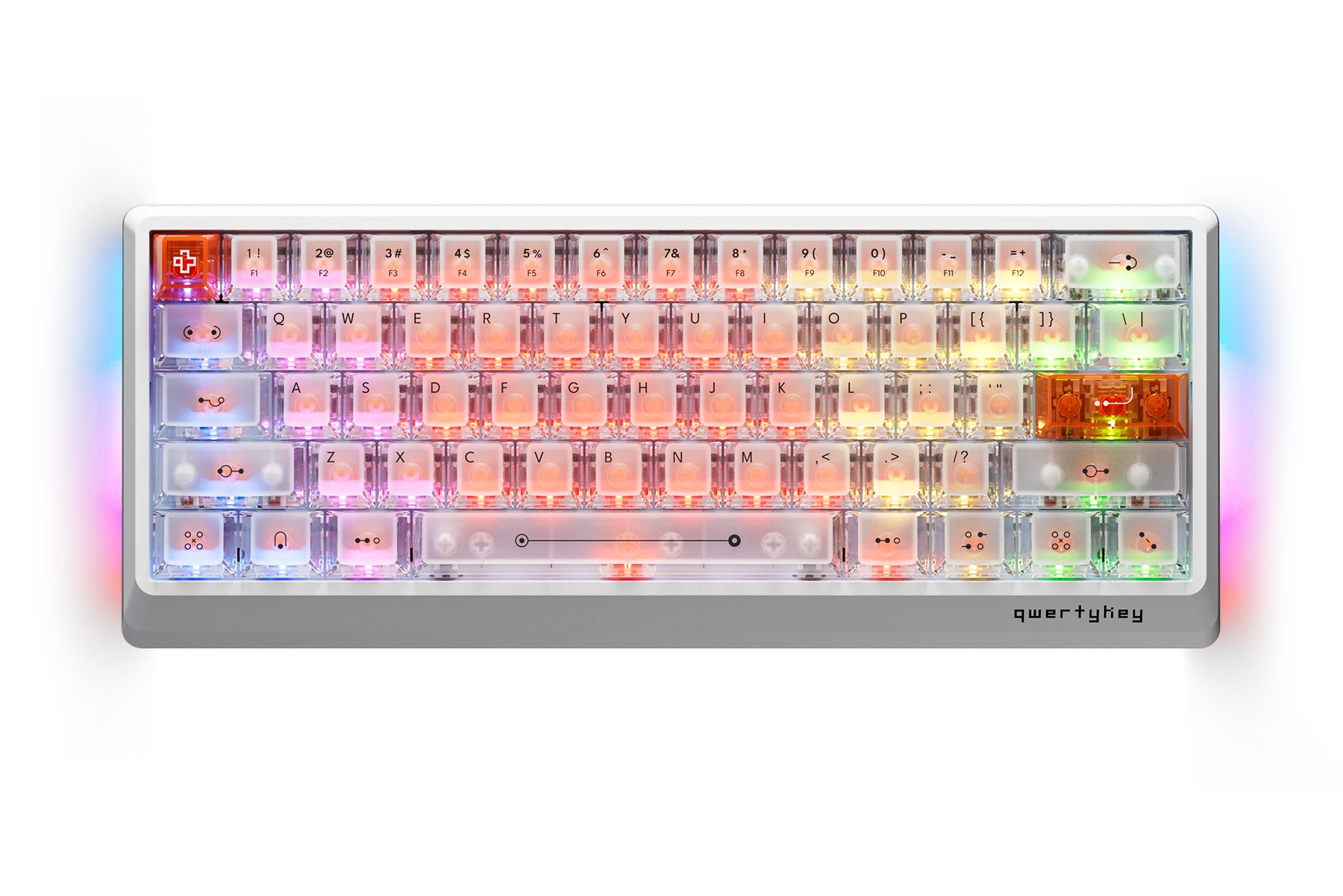 QK61 HE Phantom Alb – Tastatura Mecanica Gaming Hall Effect, Rapid Trigger, RGB, Switch-uri Magnetice, Snap Tap