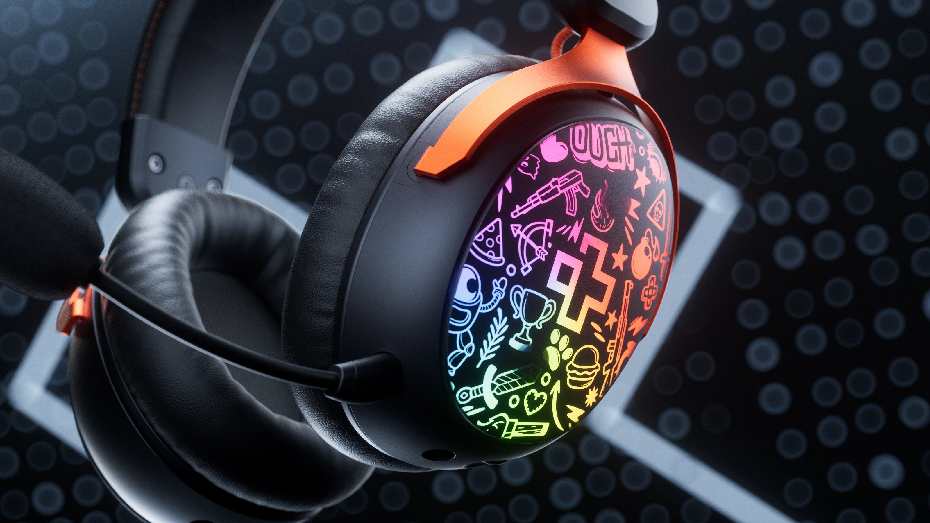 Casti gaming wireless QwertyKey Pulse, Trio Mode, RGB, Software, Micro