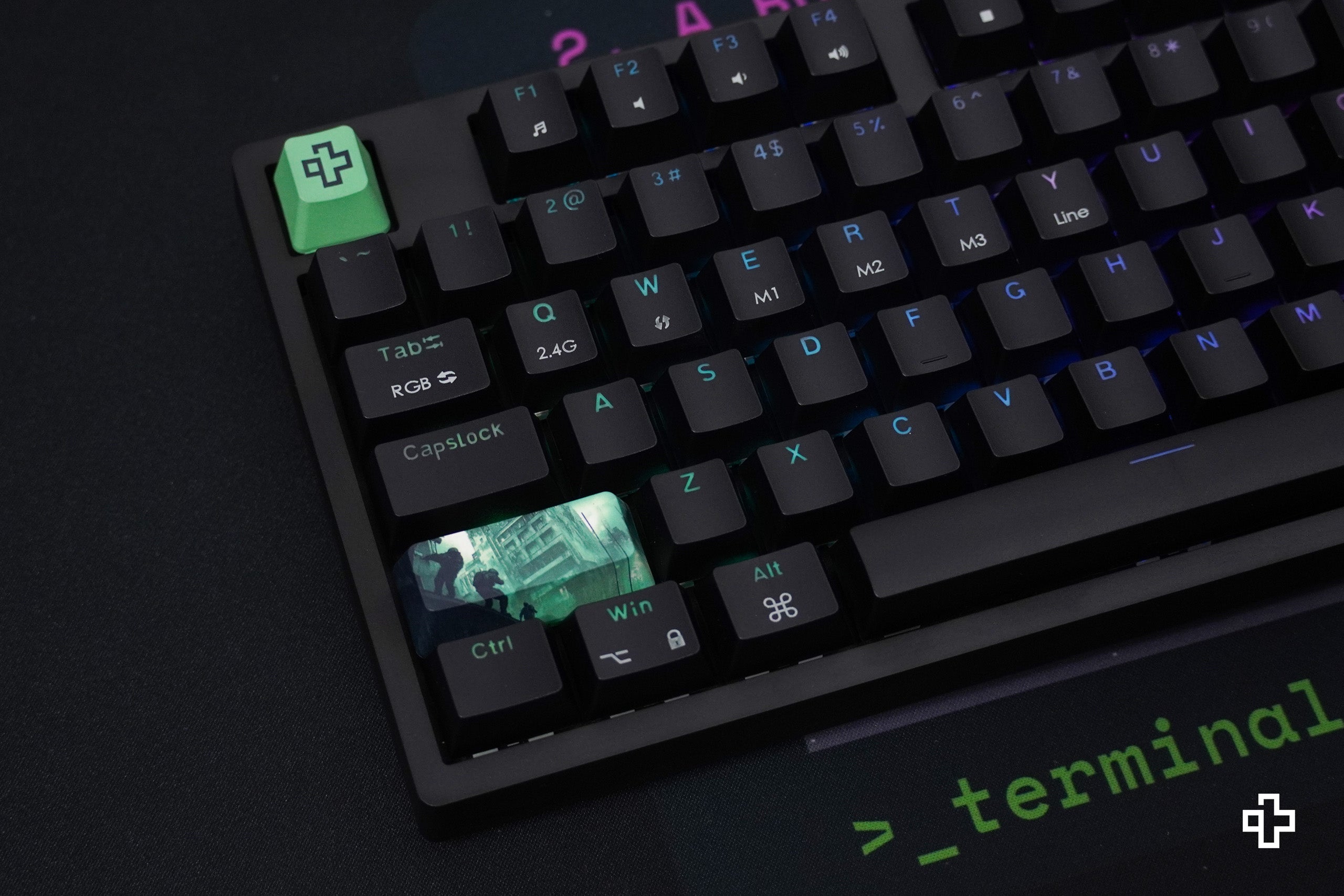 QwertyKey H87 Neagra  Bluetooth Wireless Hotswap RGB Tastatura Mecanica Gaming