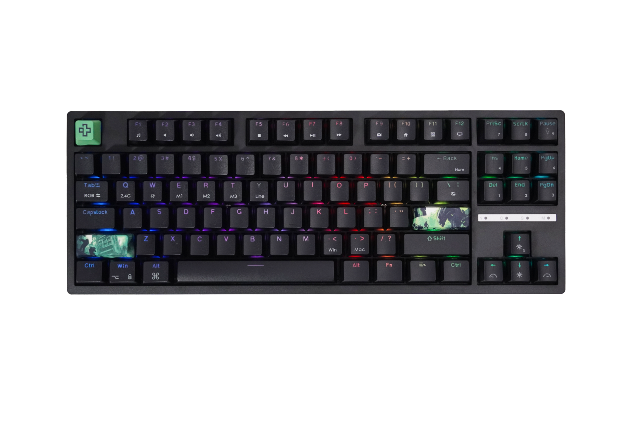 QwertyKey H87 Neagra  Bluetooth Wireless Hotswap RGB Tastatura Mecanica Gaming