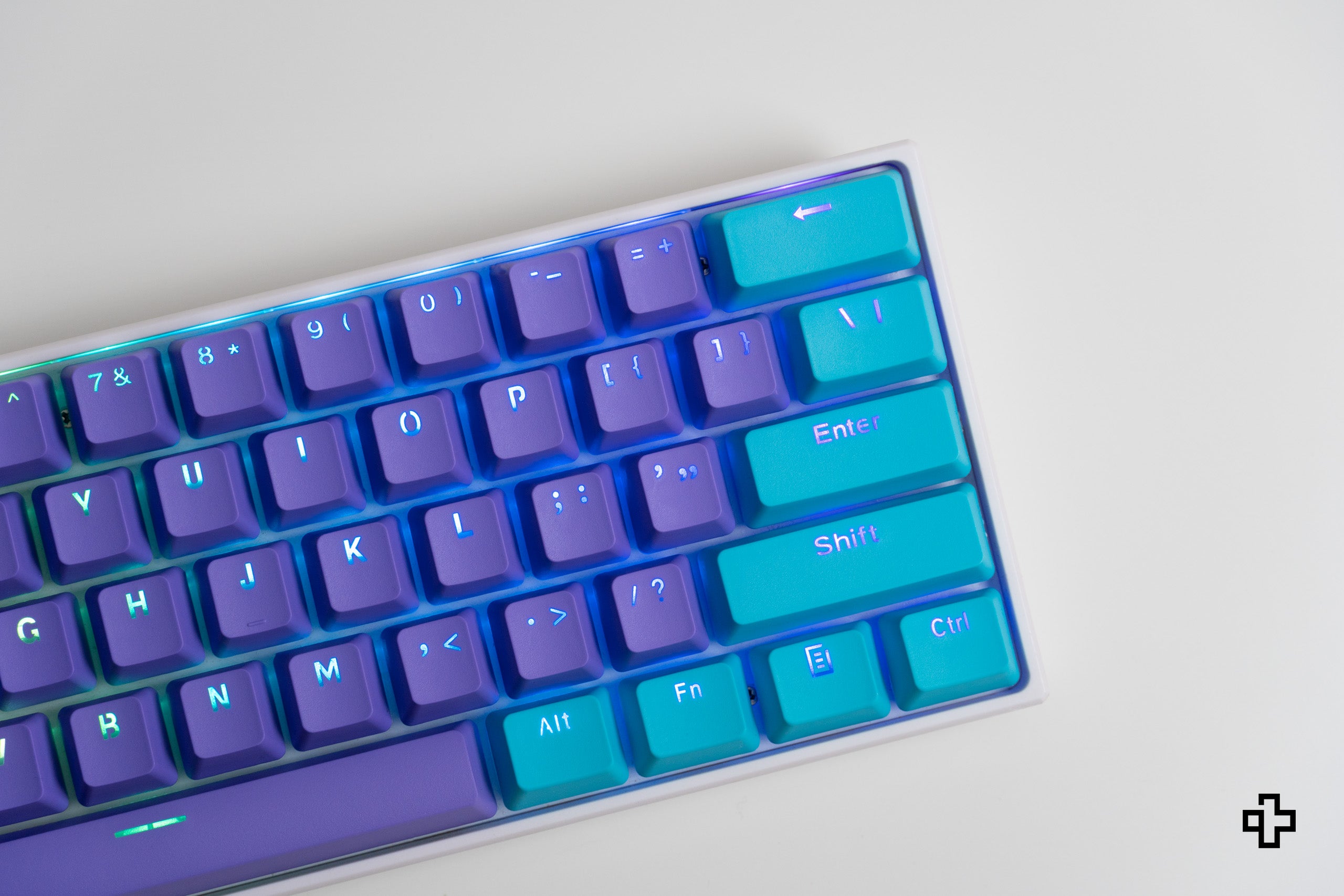 Set Taste QWERTY Liliac-Ocean Translucide Profil OEM Material PBT – double shot