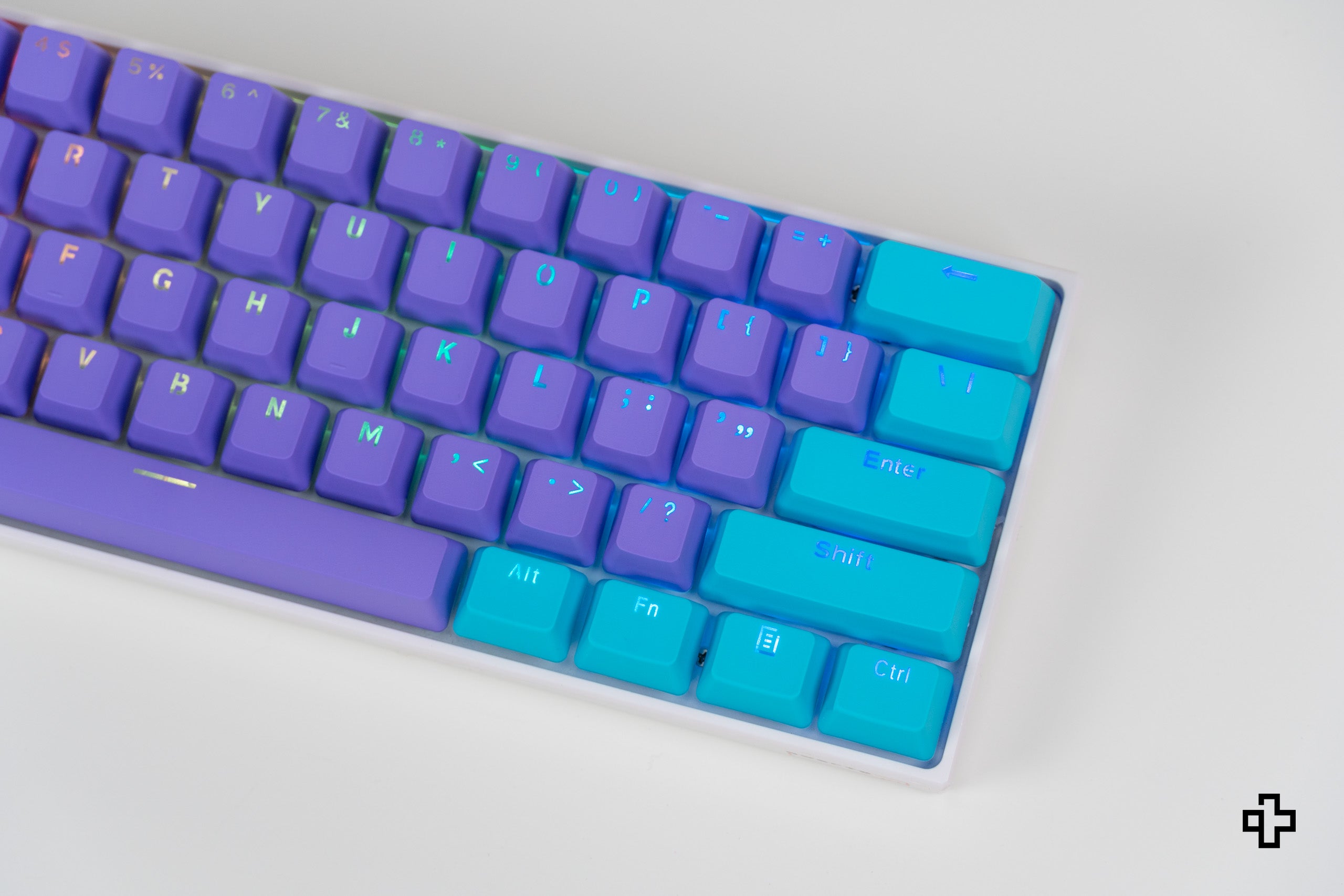 Set Taste QWERTY Liliac-Ocean Translucide Profil OEM Material PBT – double shot