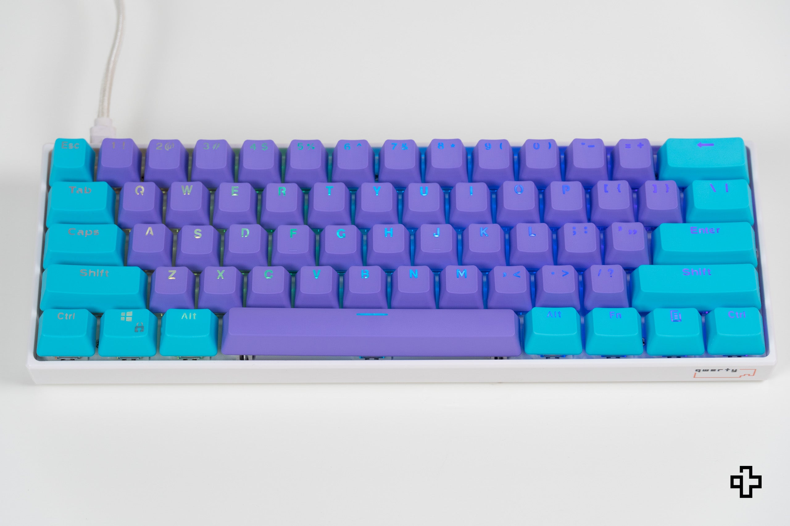 Set Taste QWERTY Liliac-Ocean Translucide Profil OEM Material PBT – double shot