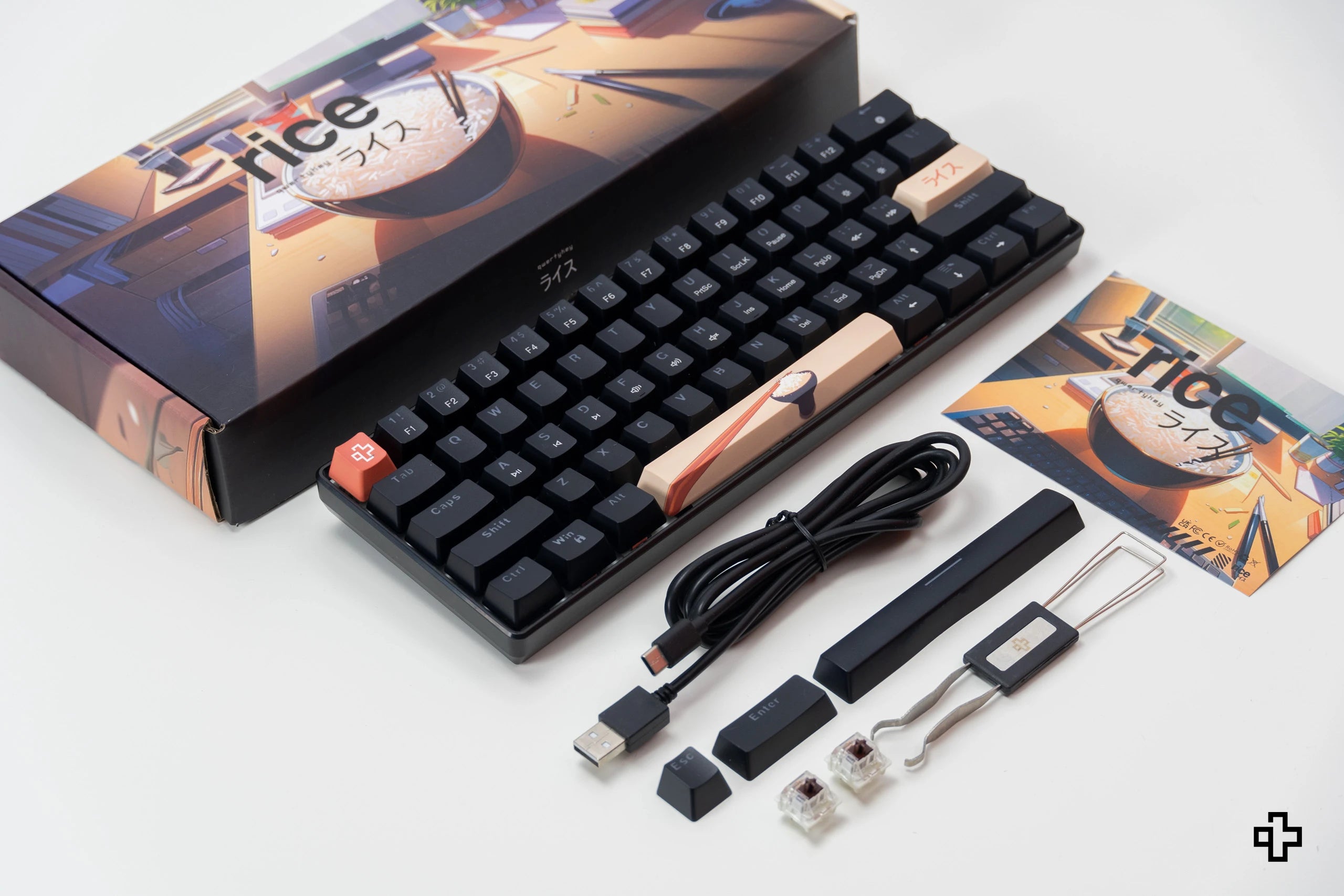 QwertyKey Rice V2 Neagra Hotswap Tastatura Mecanica Gaming