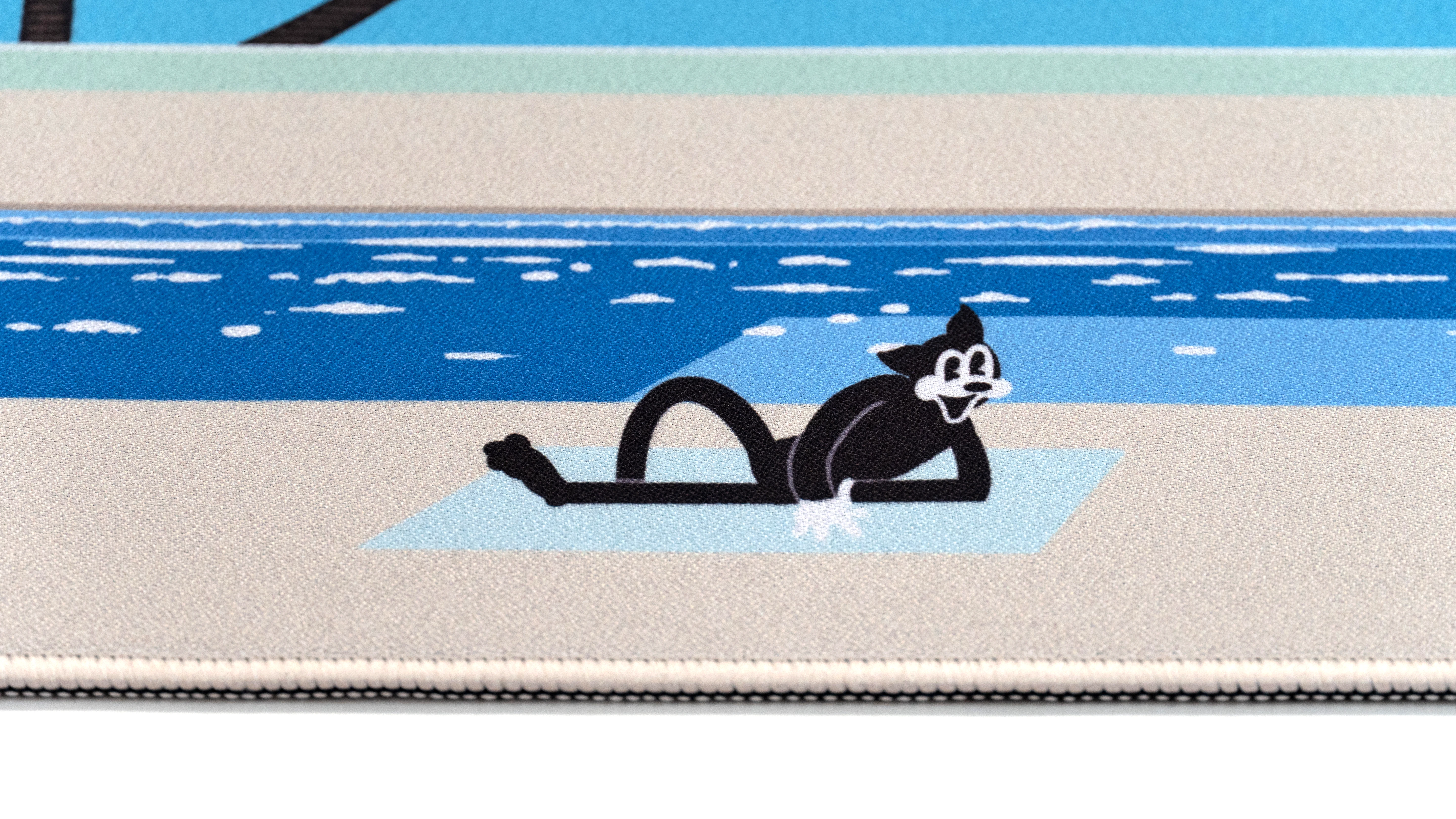 Deskmat Mousepad QwertyKey A Rubre Summer Waterproof, Margini Cusute, Grosime 4mm, Spate Cauciucat
