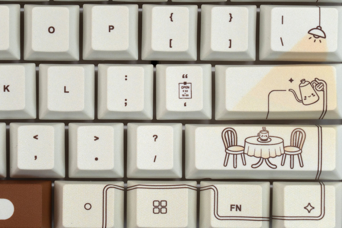 Set taste QwertyKey Coffee Dye Sub Profil Cherry