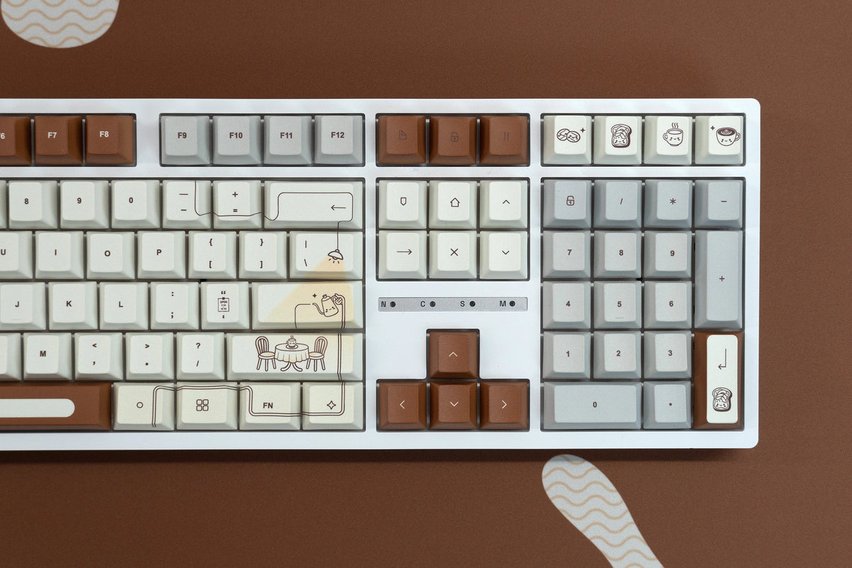 Set taste QwertyKey Coffee Dye Sub Profil Cherry