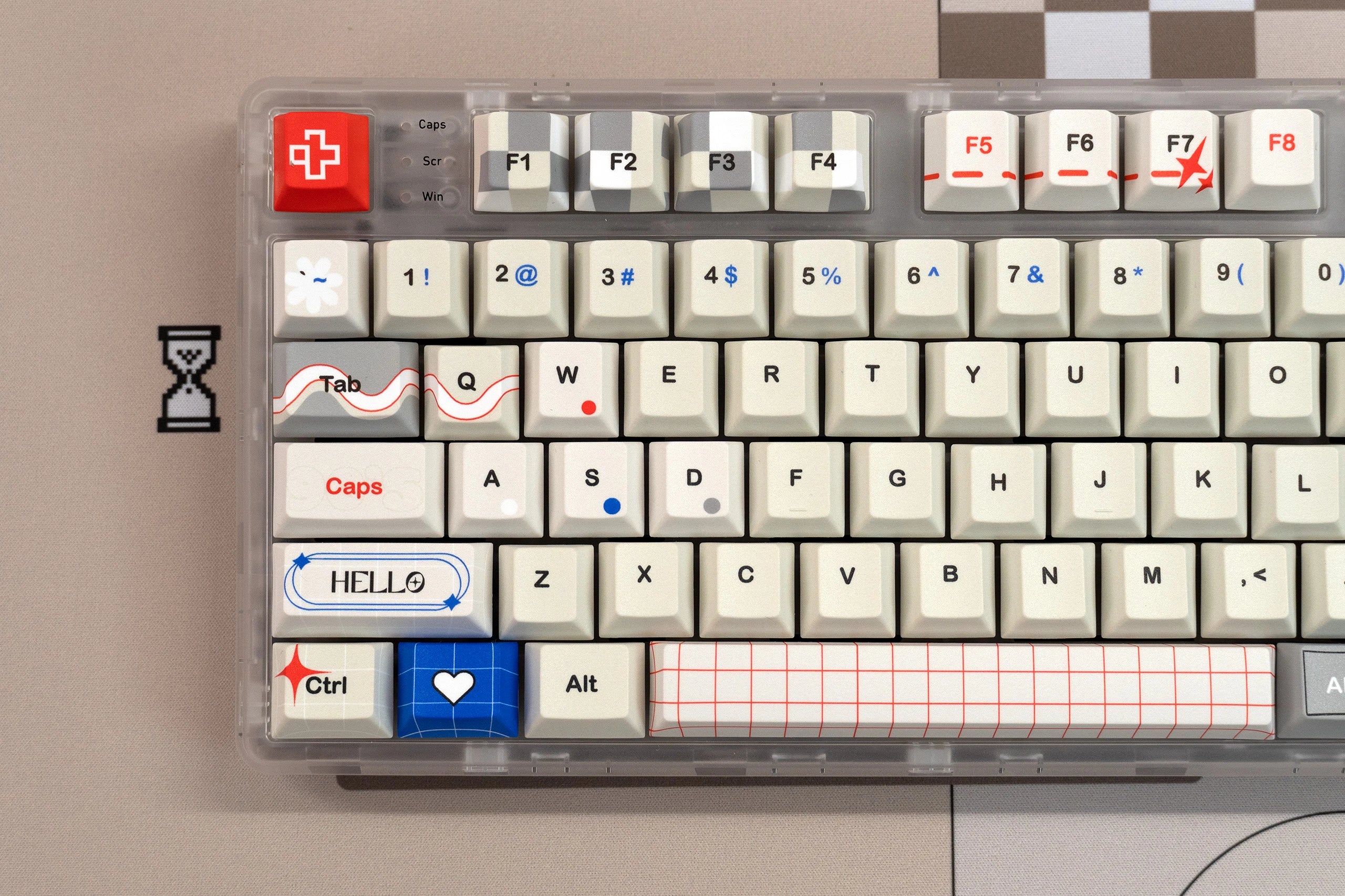 Set taste QwertyKey Retro Dye Sub Profil Cherry