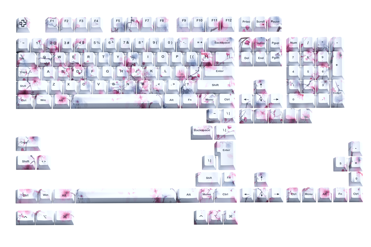 Set Taste Sakura V2 Profil Cherry PBT Dye Sub
