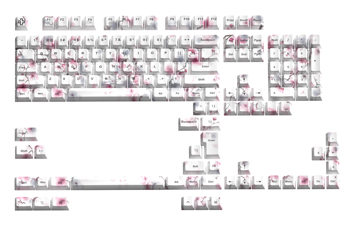 Set Taste Sakura V2 Profil Cherry PBT Dye Sub