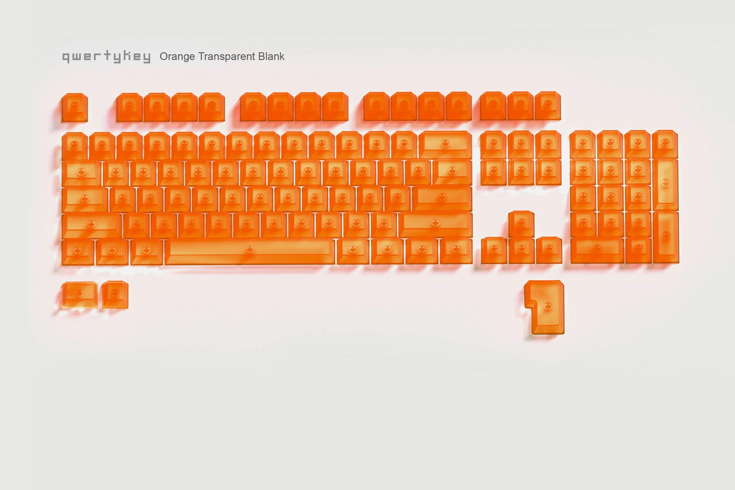 Set Taste QwertyKey Orange Transparent Blank Profil OEM Material ABS