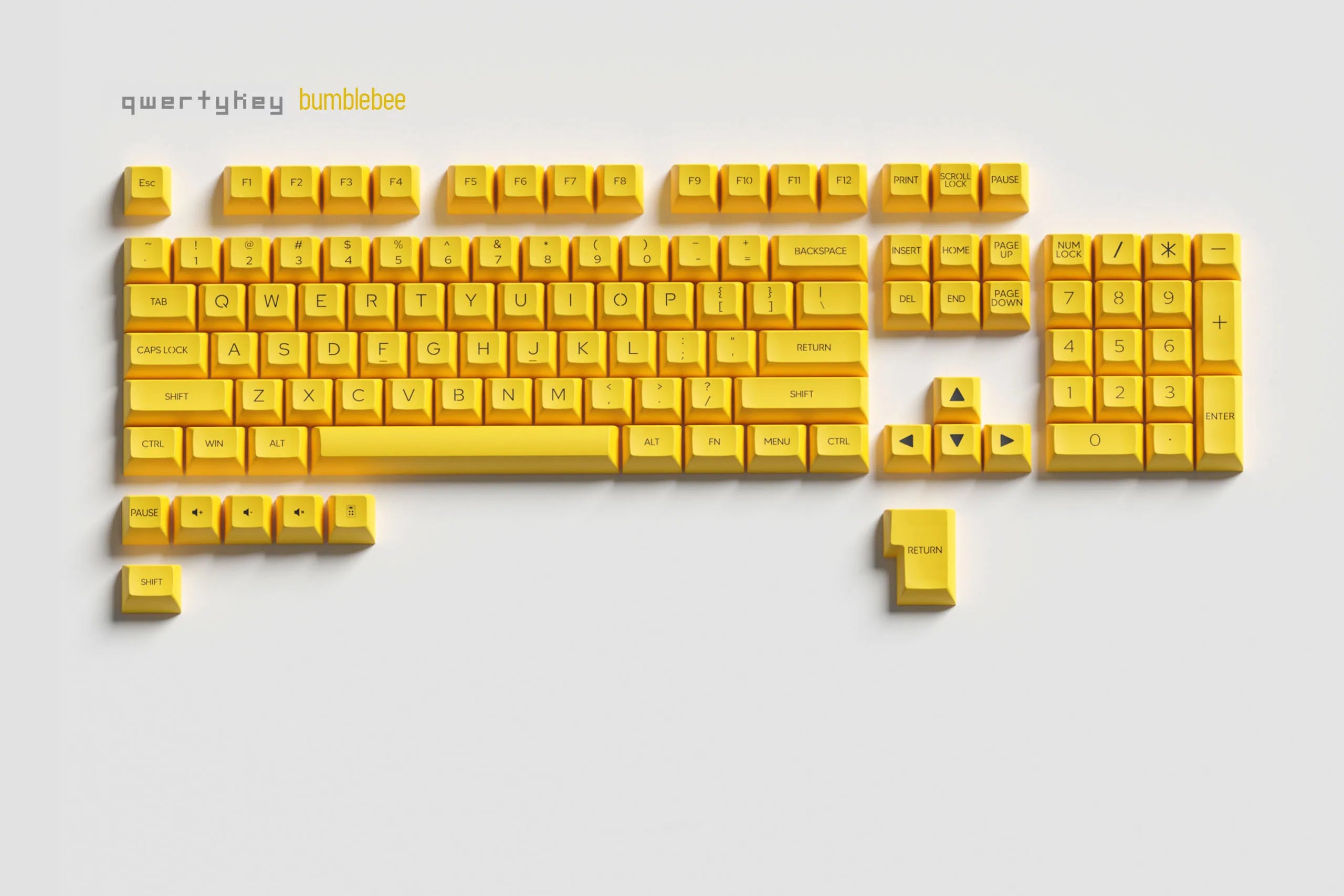 Set Taste QWERTY Bumblebee Profil SA Material ABS double shot